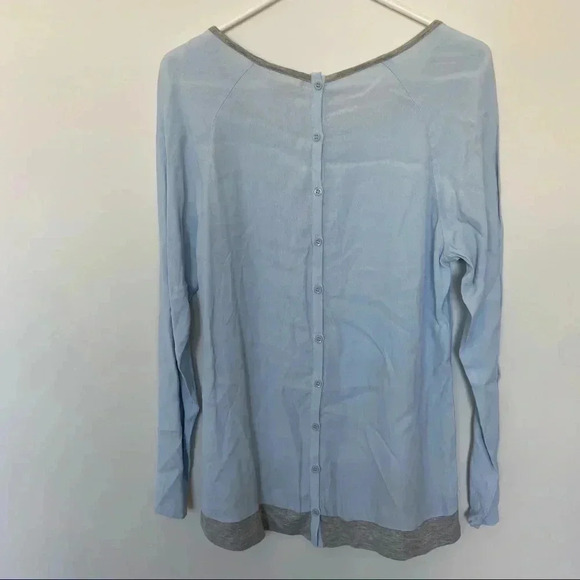 Pleione Anthropologie back button up tunic - Picture 4 of 6